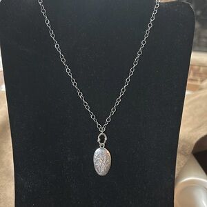 Silpada Oxidized Sterling Silver Family Tree Pendant Necklace